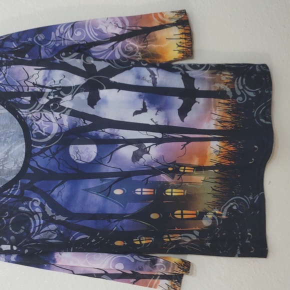 SLIGHTLY USE HALLOWEEN 3/4 SLEEVE SHIRT SIZE L (12/14) LIGHTWEIGHT - Picture 4 of 10